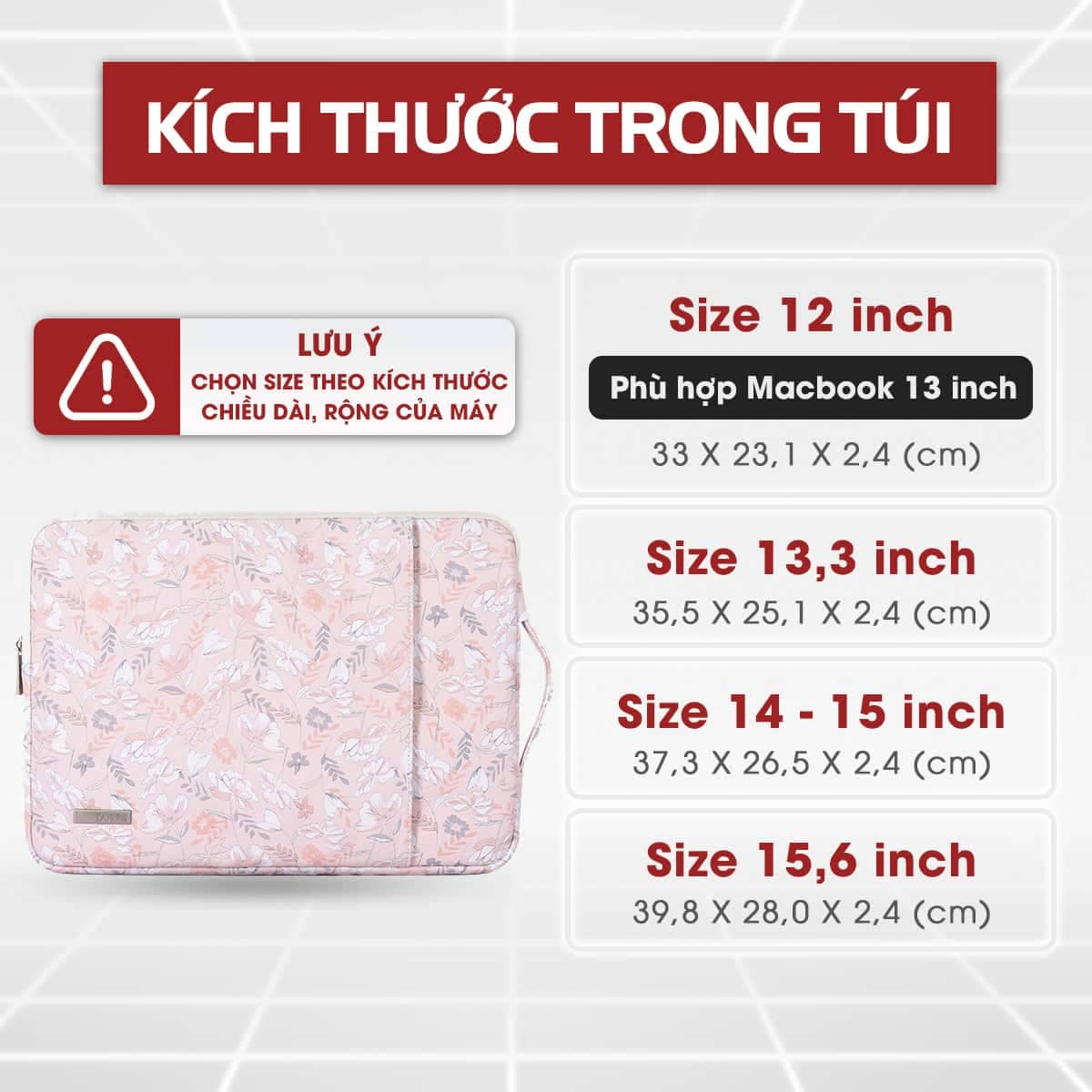 Túi chống sốc cho laptop 15.6 inch GUBAG GB-CS16 (nữ, họa tiết, thời trang)