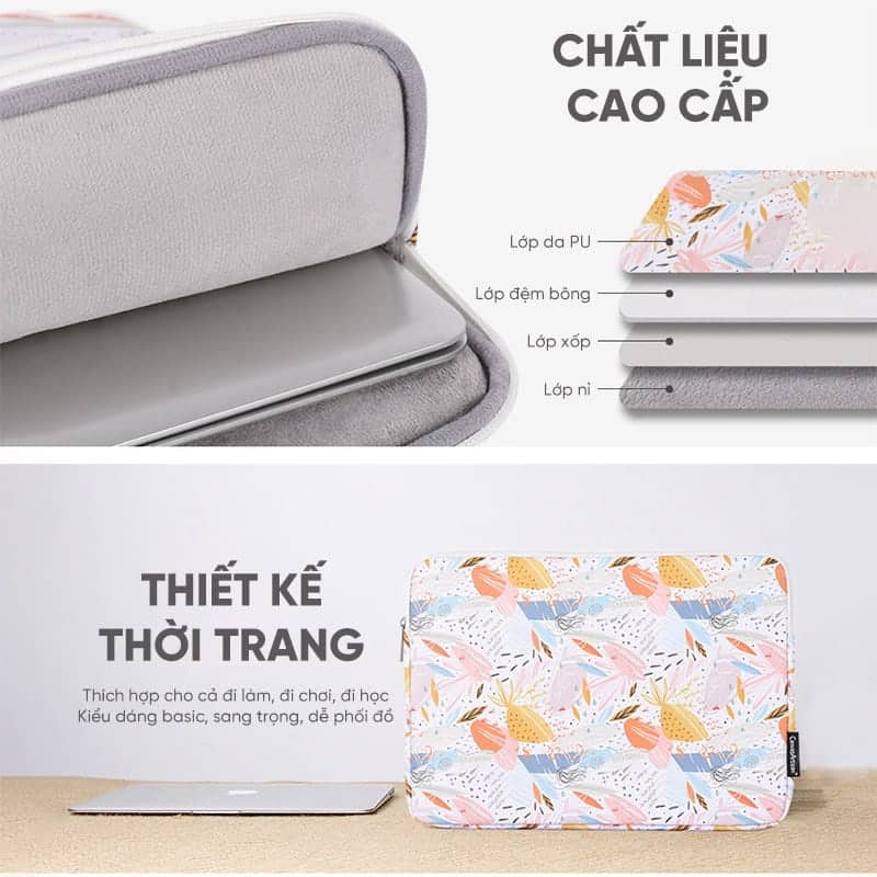 Túi chống sốc cho laptop GUBAG GB-CS10 (nữ, họa tiết, thời trang)