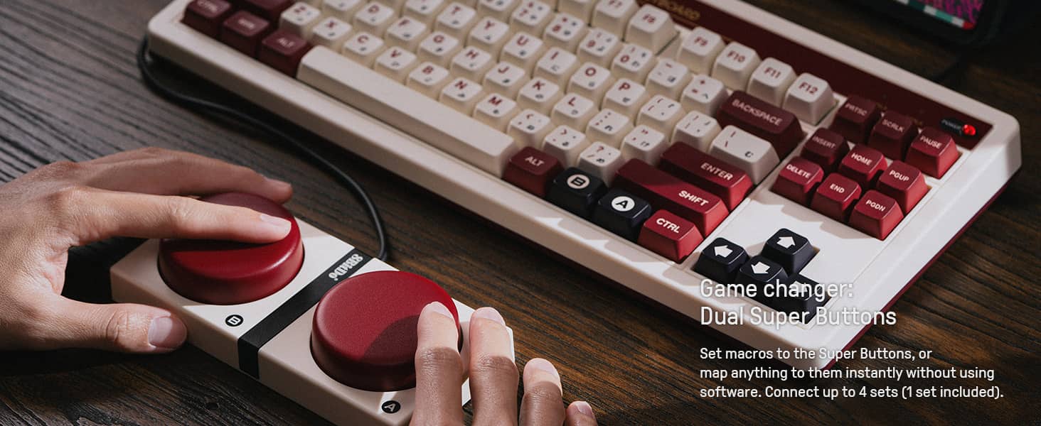 Bàn phím cơ 8BitDo Retro Mechanical Keyboard - FAMI Edition 8