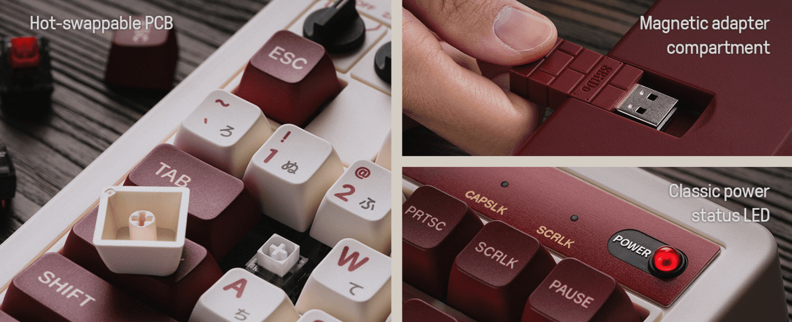 Bàn phím cơ 8BitDo Retro Mechanical Keyboard - FAMI Edition 6