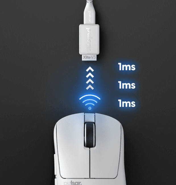 Chuột không dây Pulsar Xlite V3 Wireless Size 2 White 4