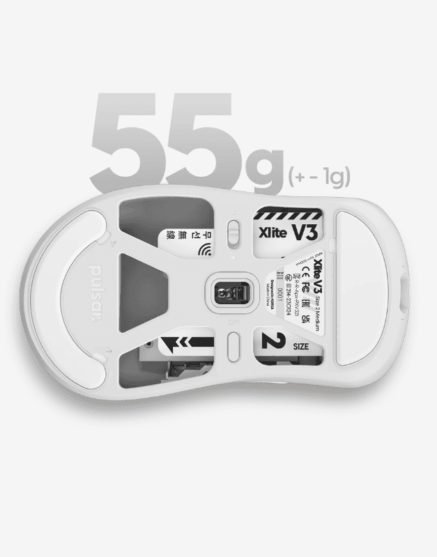 Chuột không dây Pulsar Xlite V3 Wireless Size 2 White 5