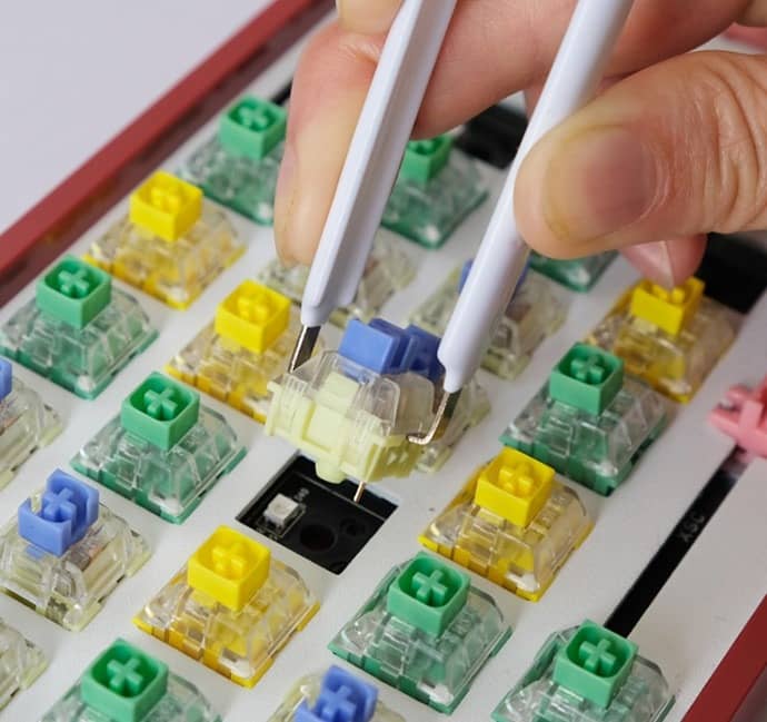 Bàn phím AKKO 3098B Multi-modes Blue on White 4