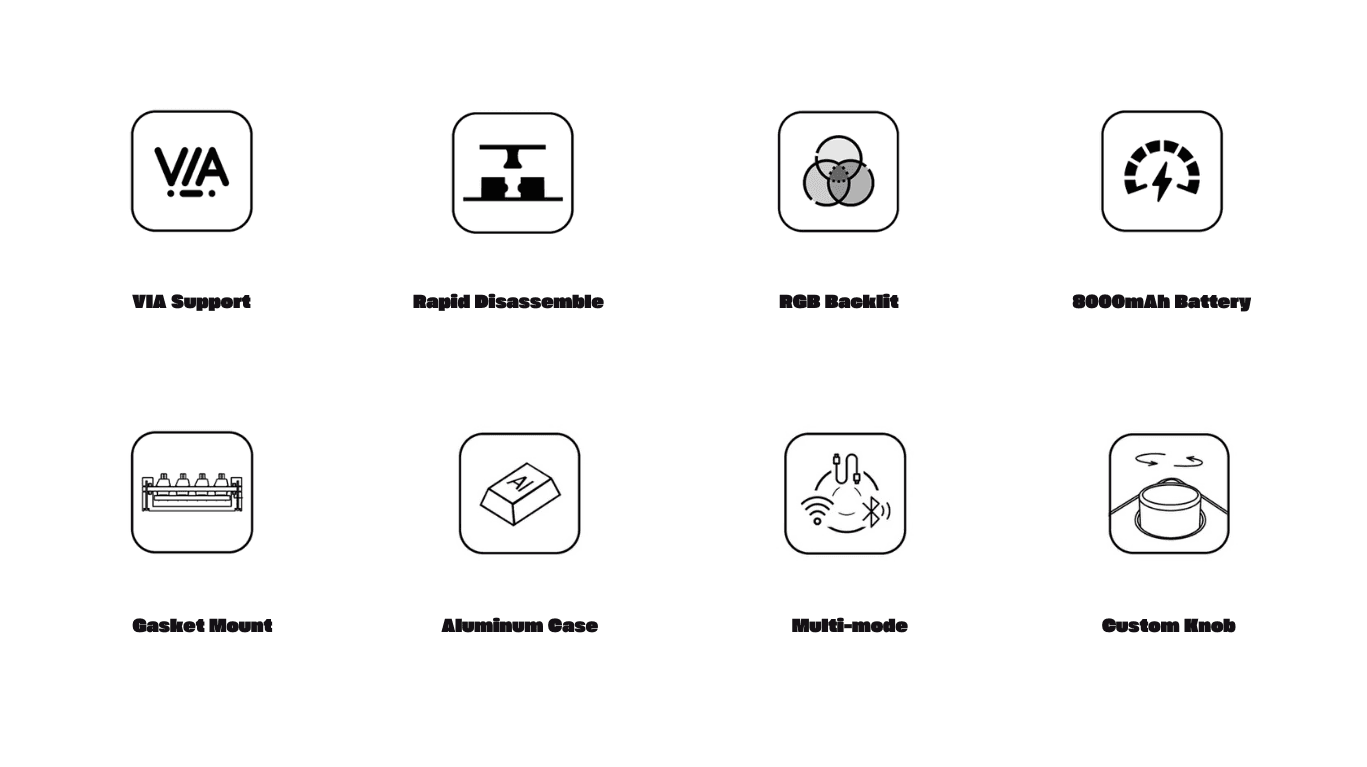 Bàn phím cơ MonsGeek M1 V5 VIA White On Black 2