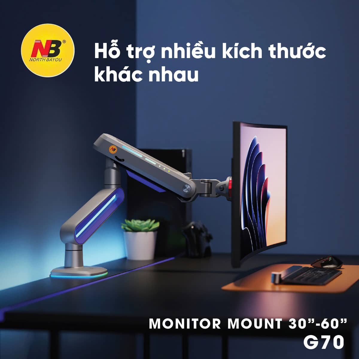 Giá Treo Màn Hình North Bayou G70 led RGB