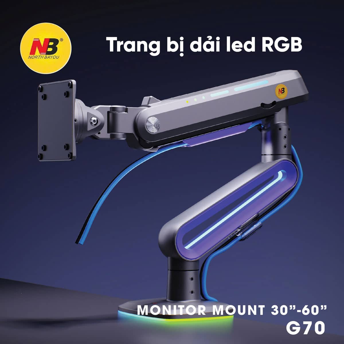 Giá Treo Màn Hình North Bayou G70 led RGB