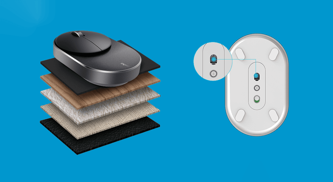 Chuột không dây Rapoo M600 Silent màu trắng (USB/Bluetooth) trang bị mắt cảm biến cao cấp