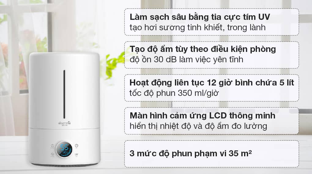 Máy tạo độ ẩm Deerma DEM-F628S - Màu trắng (