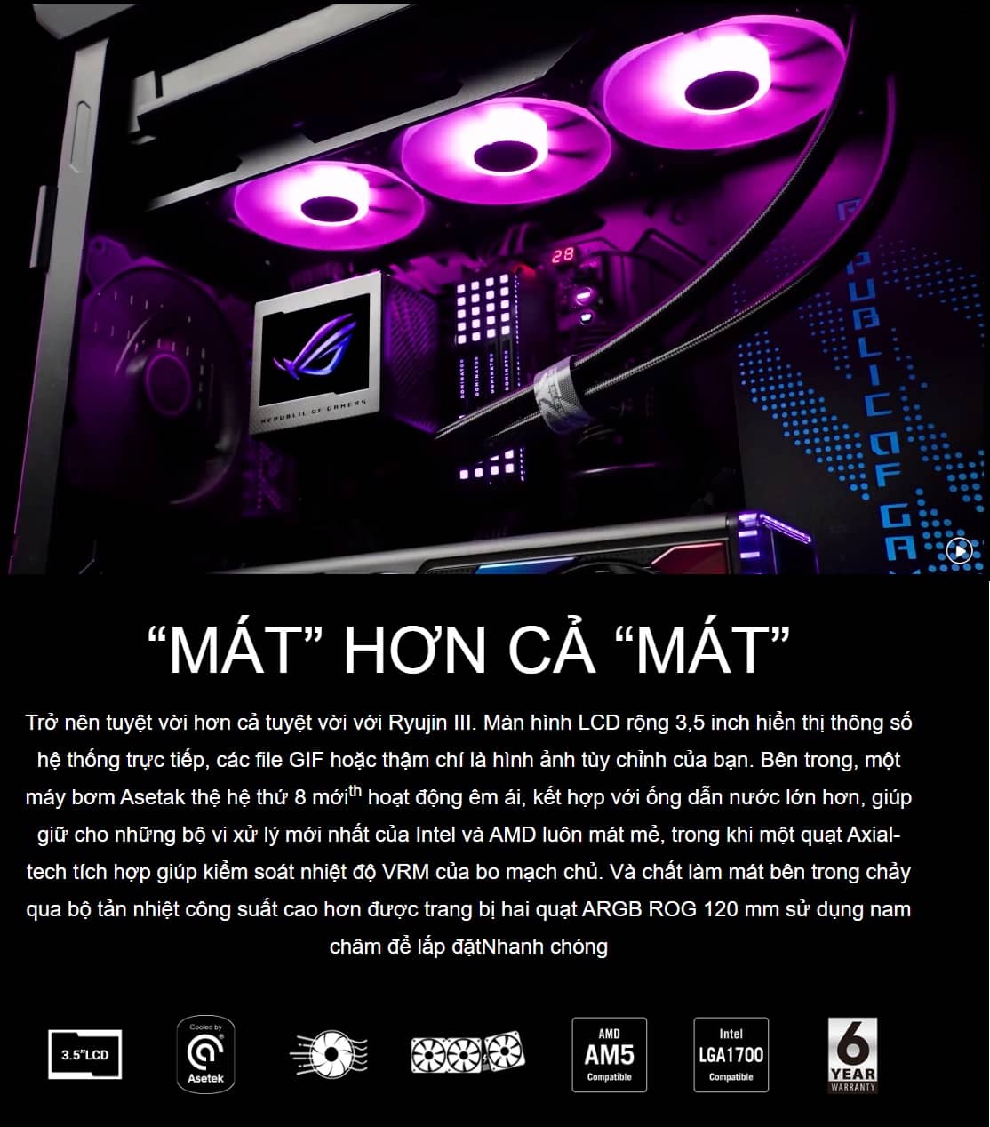 TẢN NHIỆT NƯỚC ASUS ROG RYUJIN III 360 ARGB