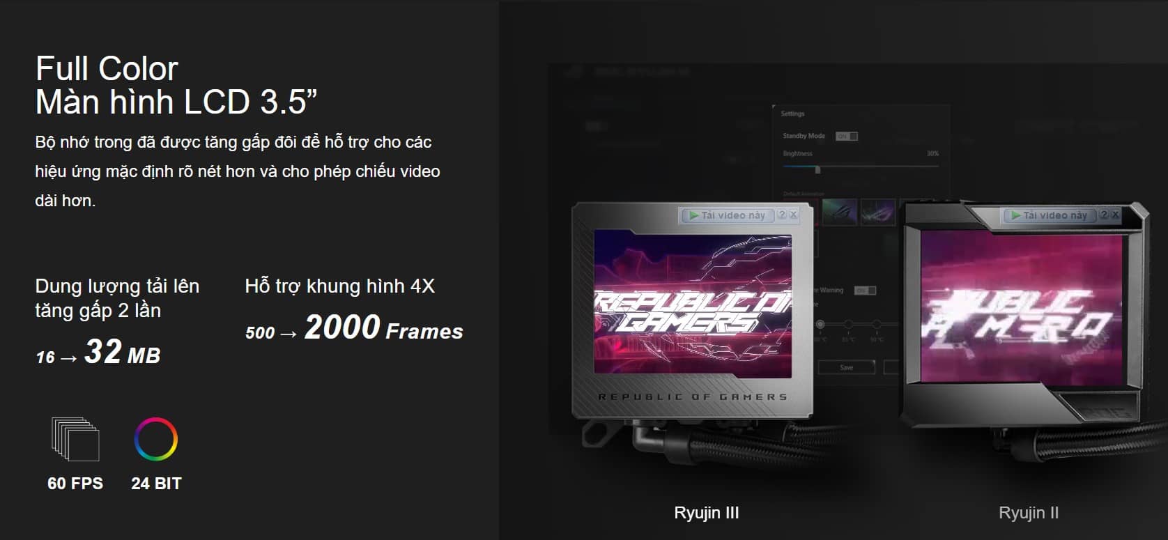TẢN NHIỆT NƯỚC ASUS ROG RYUJIN III 360 ARGB