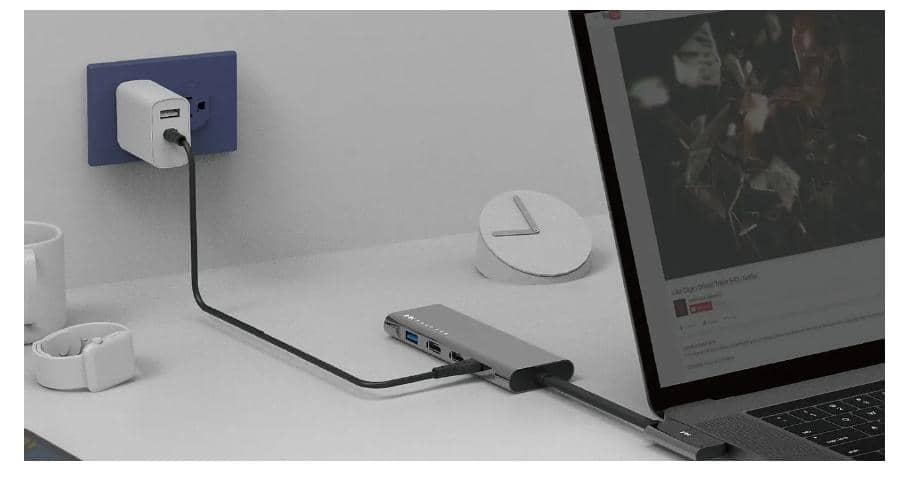 Bộ chuyển đổi 9 trong 2 Feeltek HCM009APWW2F (từ usb type c sang hdmi + usb3.0 + rj45 + sd + pd) 2