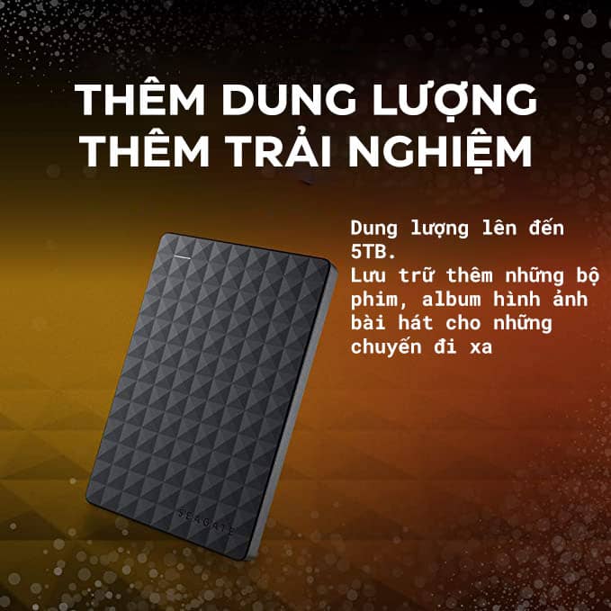Ổ cứng di động USB 3.0 2.5 inch Seagate Expansion Portable Đen