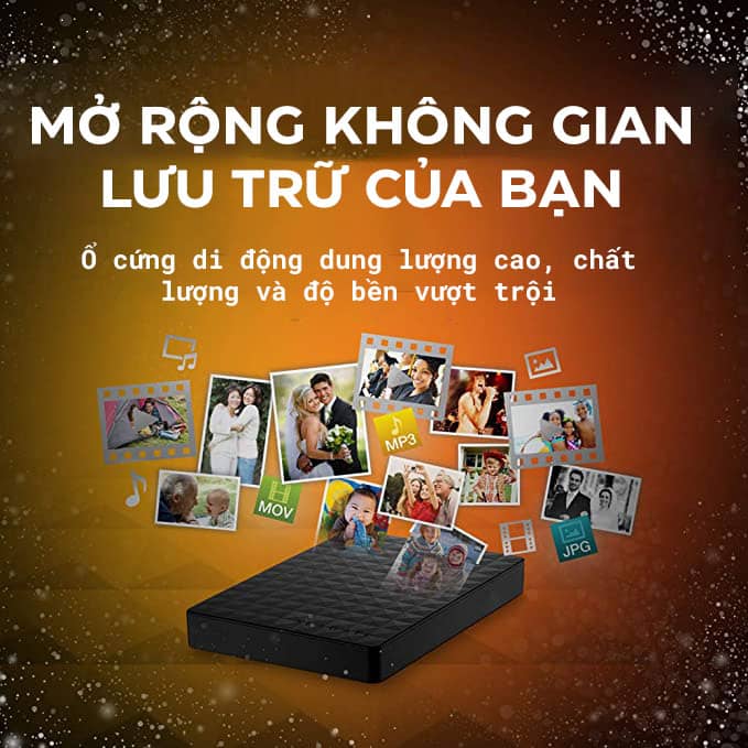 Ổ cứng di động USB 3.0 2.5 inch Seagate Expansion Portable Đen