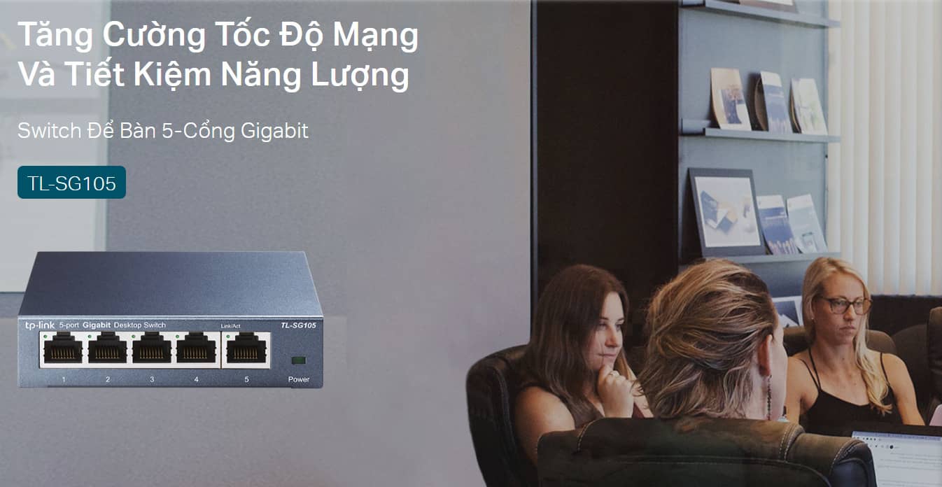 Switch 5 Port TP-Link TL-SG105 (5 Port 10/100/1000 Vỏ kim loại) ảnh 1