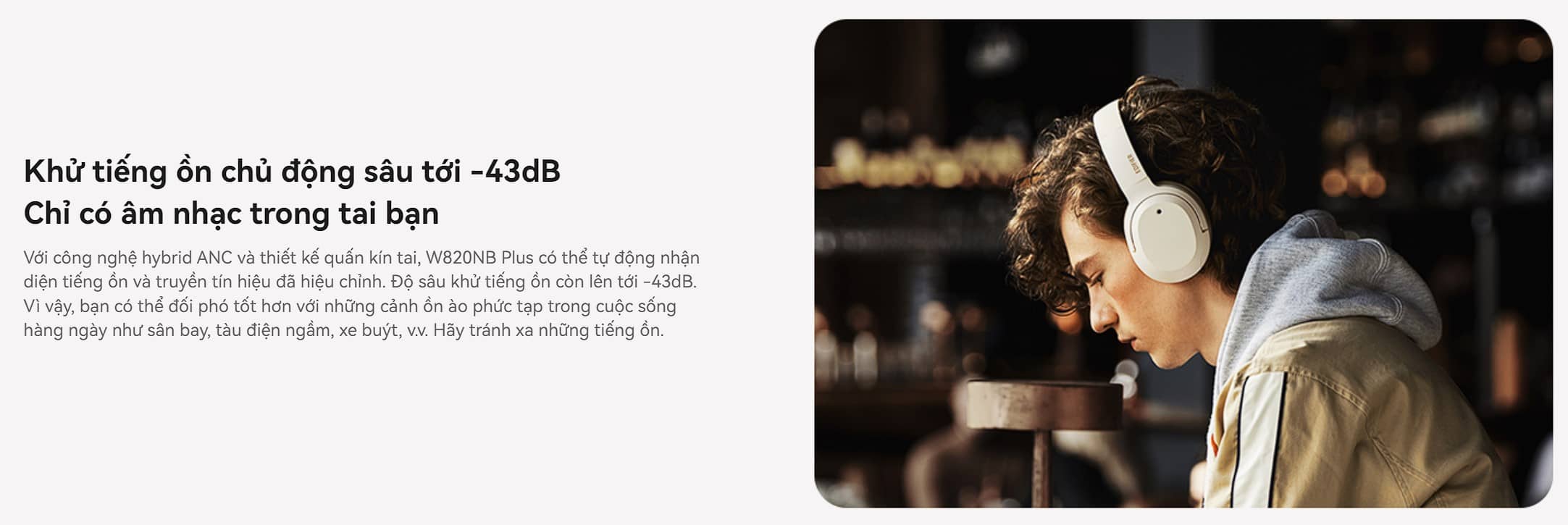 Tai nghe Bluetooth chụp tai Edifier W820NB Plus