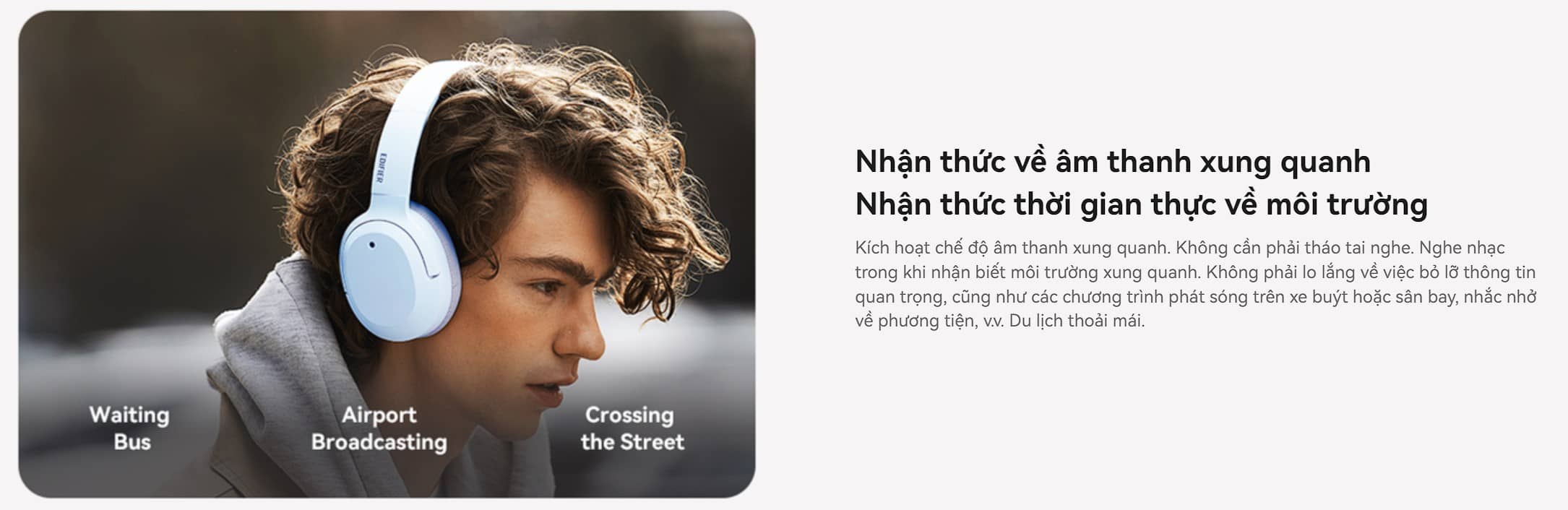 Tai nghe Bluetooth chụp tai Edifier W820NB Plus