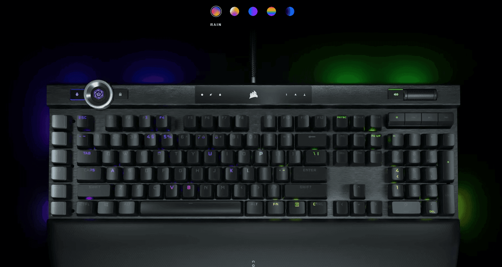 Bàn phím cơ Corsair K100 RGB Midnight Gold Optical sw (USB) (CH-912A21A-NA) 2