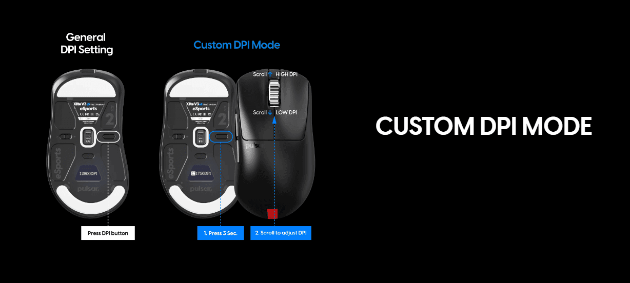 Chuột không dây Pulsar Xlite V3 eS Wireless Size 2-Black 7