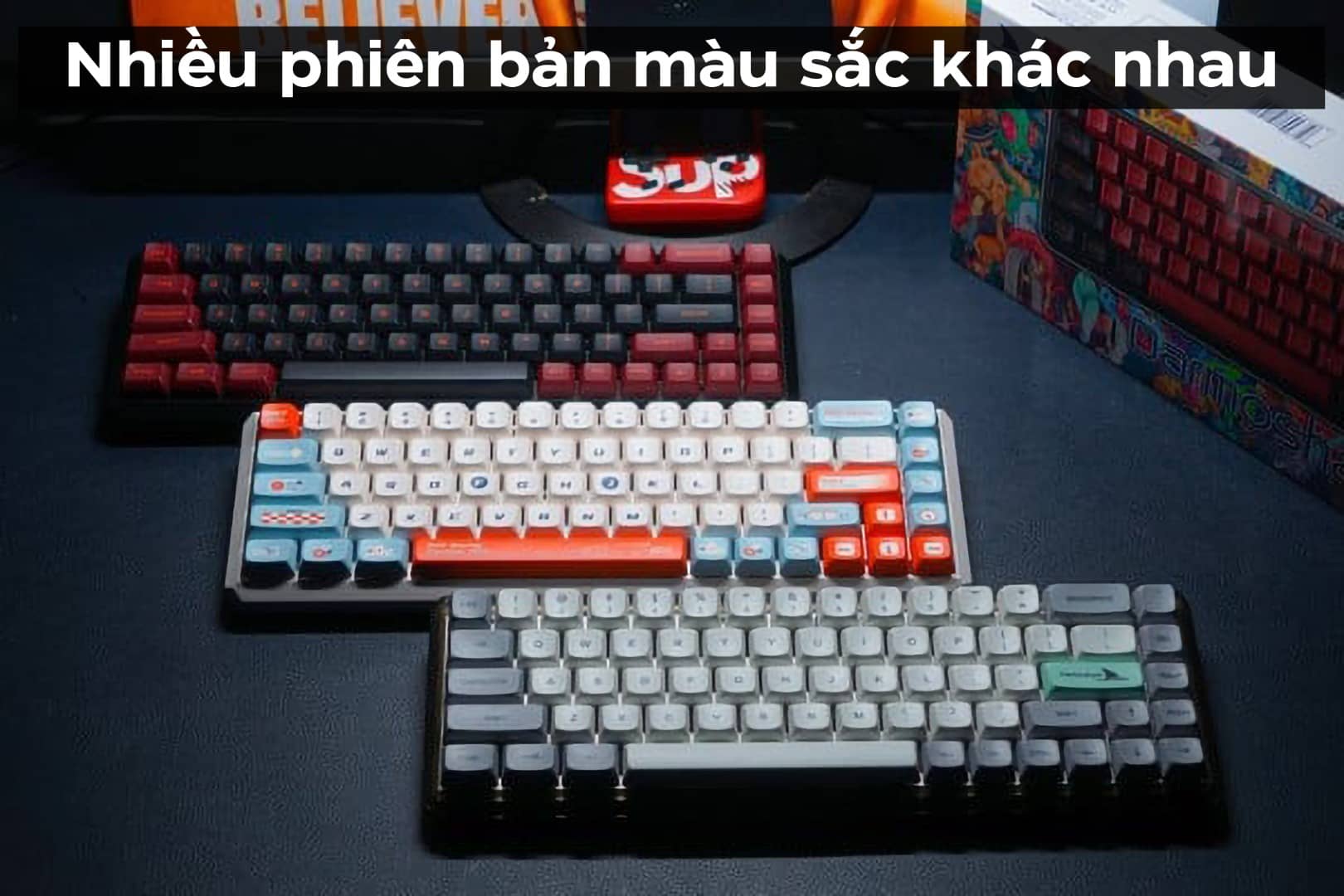 Bàn phím cơ không dây Darmoshark K5 Grey RGB (USBC/RGB/PBT/2300mAh/TTC Silent Red V3 sw)