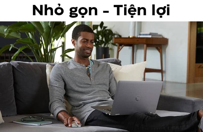 Chuột không dây Dell MS7421W bạc (USB/Bluetooth)