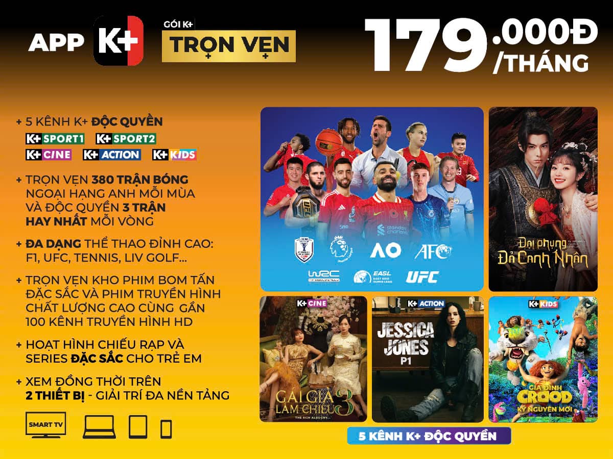 Gói App K+ Trọn Vẹn 1 Tháng