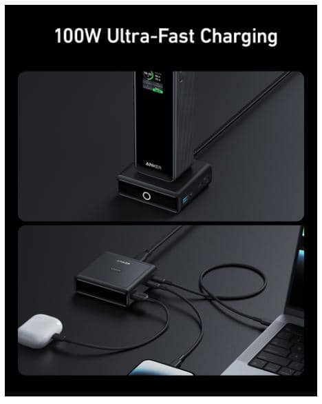 Đế sạc Anker 2C1A 100W Đen (Black) B2C_A1902111 2