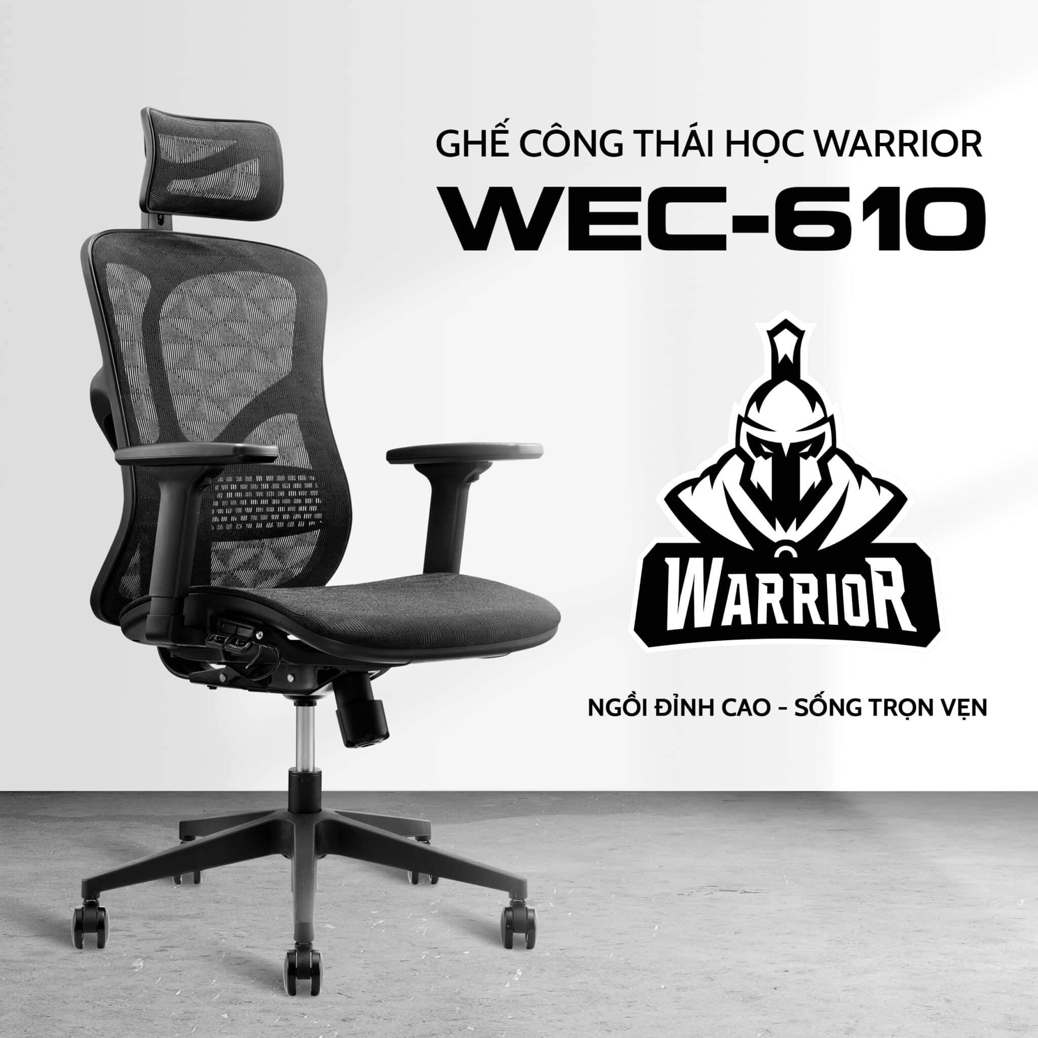 Ghế Công Thái Học WARRIOR Marshal WEC610 Black 3