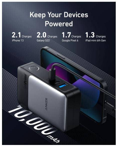 Sạc dự phòng Anker 733 GaNPrime 2C1A 65W 10000mah Đen (Black) B2C_A1651111 3