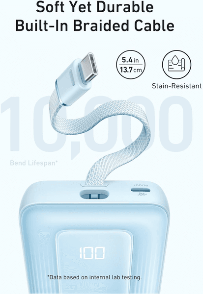 Sạc dự phòng Anker Zolo 1A1C 30W 20000mah (Built-In USB-C) Đen (Black) B2B_A1689H11 5