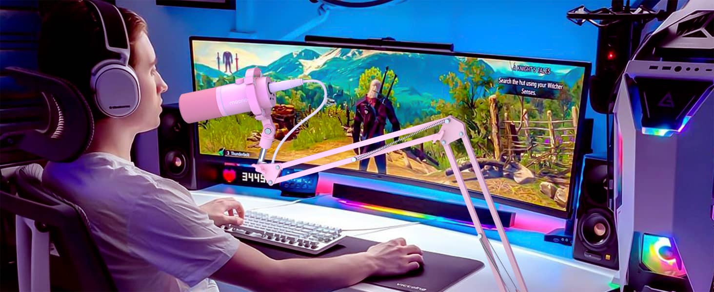 Bộ microphone thu âm có dây Maono PD200XS - Màu Hồng 8