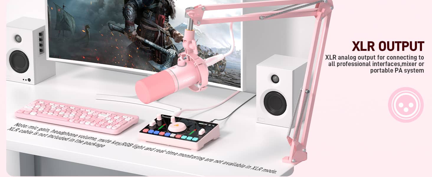 Bộ microphone thu âm có dây Maono PD200XS - Màu Hồng 6