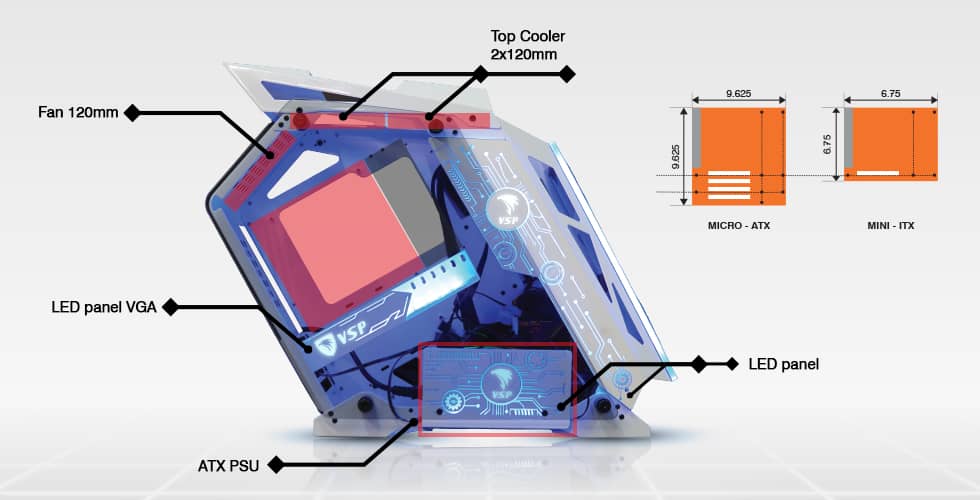 Vỏ Case VSP REPUBLIC OF GAMERS ES1