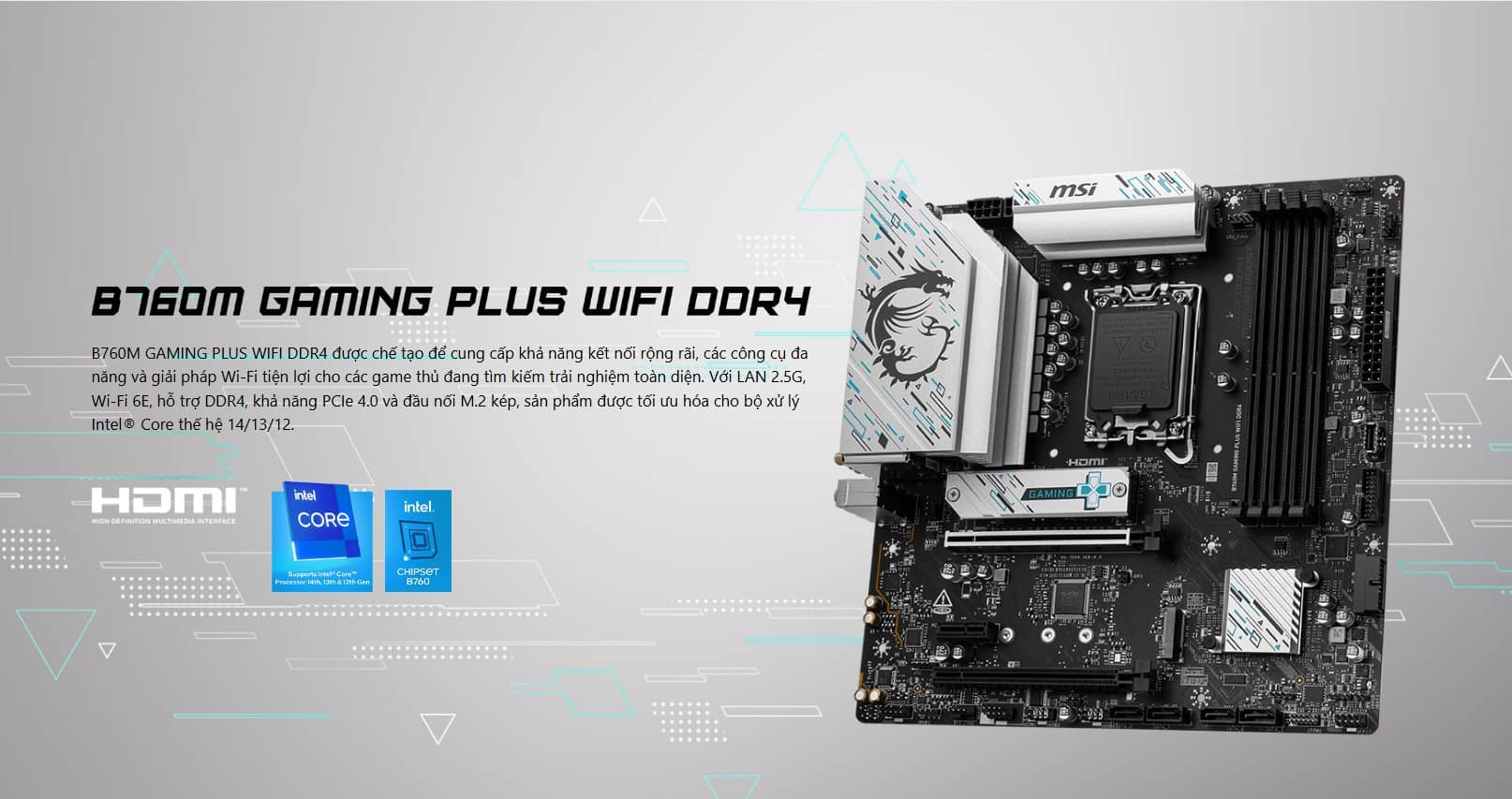 Mainboard MSI B760M GAMING PLUS WIFI DDR4