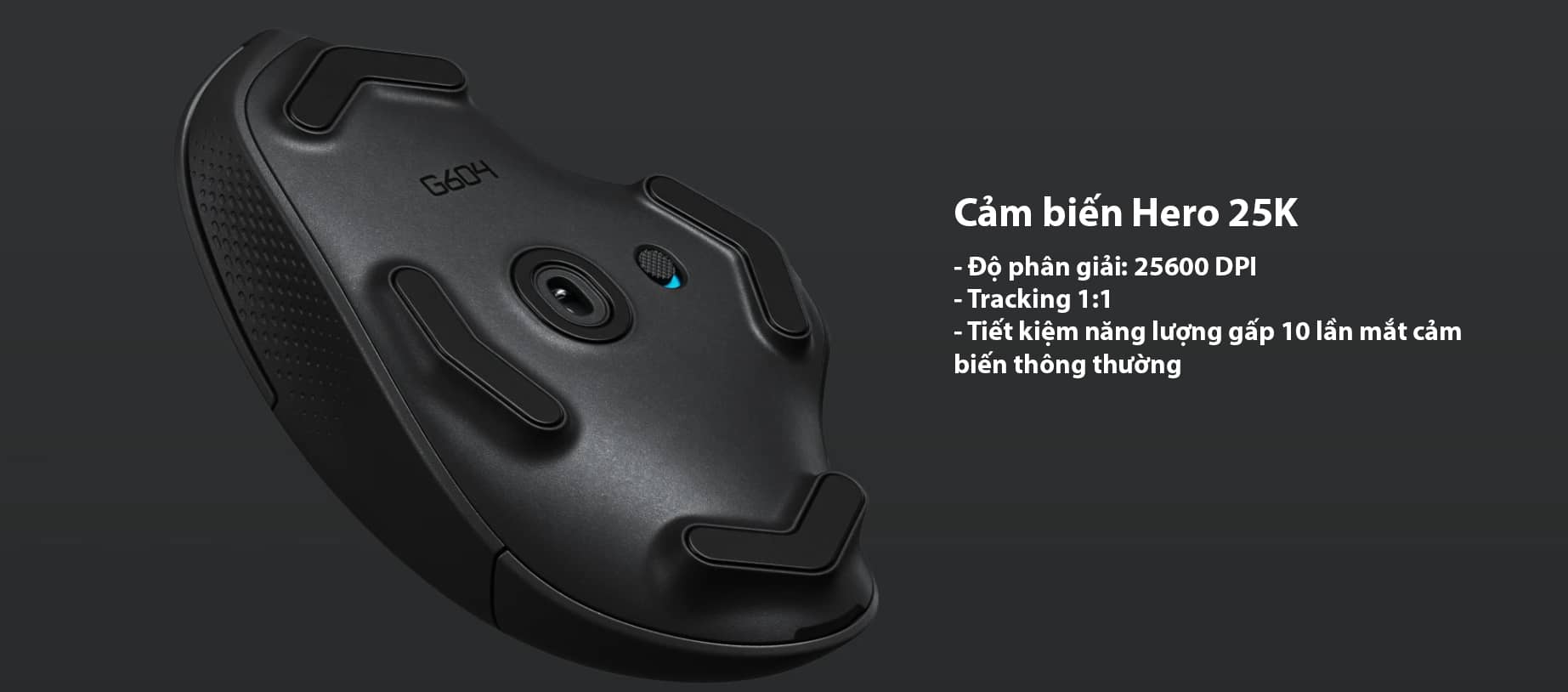 Chuột game Logitech G604 Hero Lightspeed (USB/đen) 3