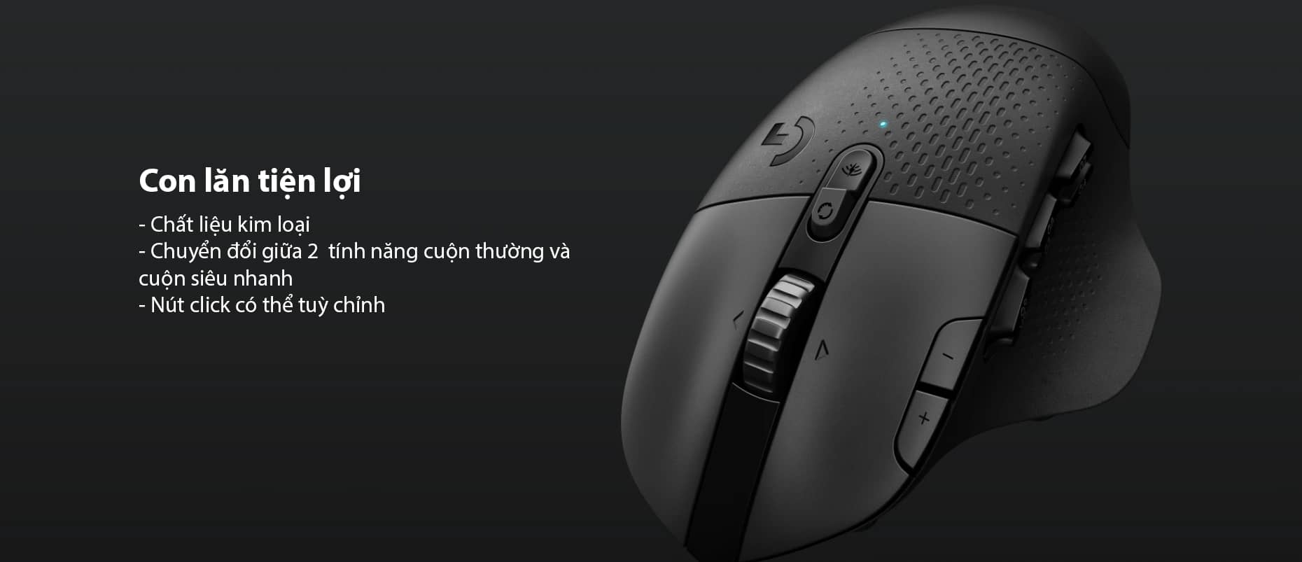 Chuột game Logitech G604 Hero Lightspeed (USB/đen) 4