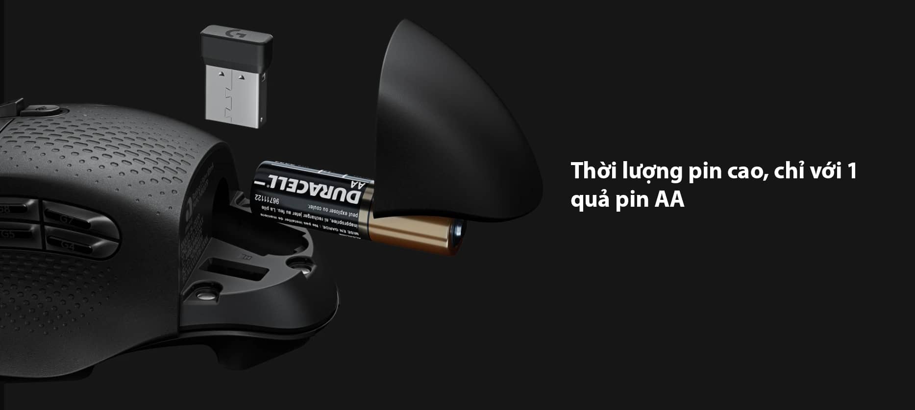 Chuột game Logitech G604 Hero Lightspeed (USB/đen) 5