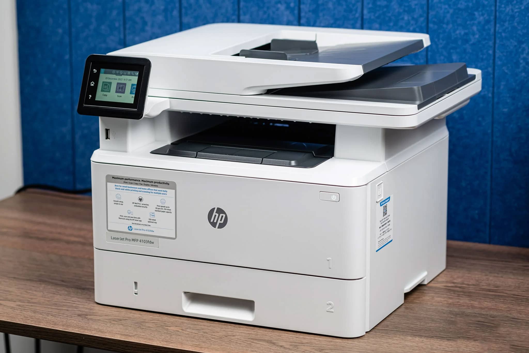Máy in đen trắng HP LaserJet Pro MFP 4103fdw (2Z629A) - Đa năng