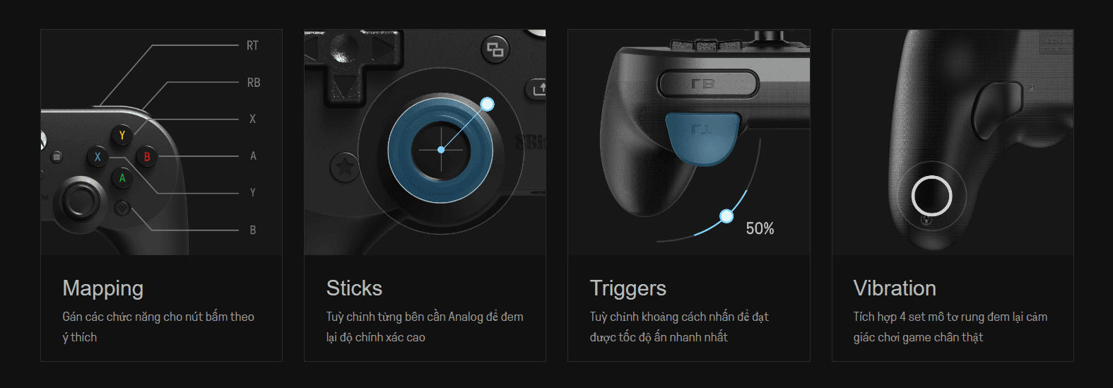 Tay cầm chơi game 8BitDo Pro 2 Wired Controller cho Xbox/Windows (PC) Màu Trắng 5