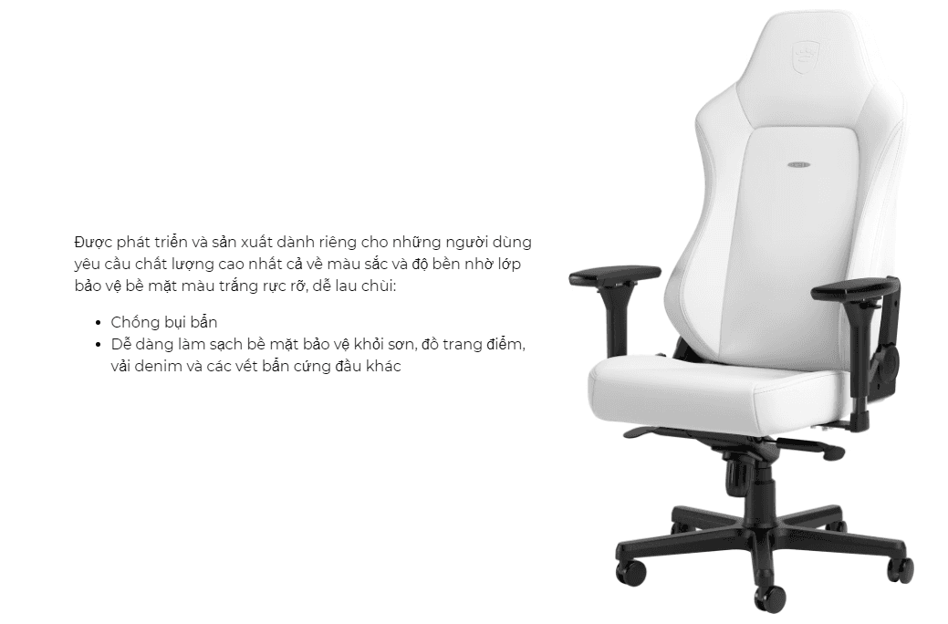Ghế Gamer Noblechairs HERO Series White Edition 2