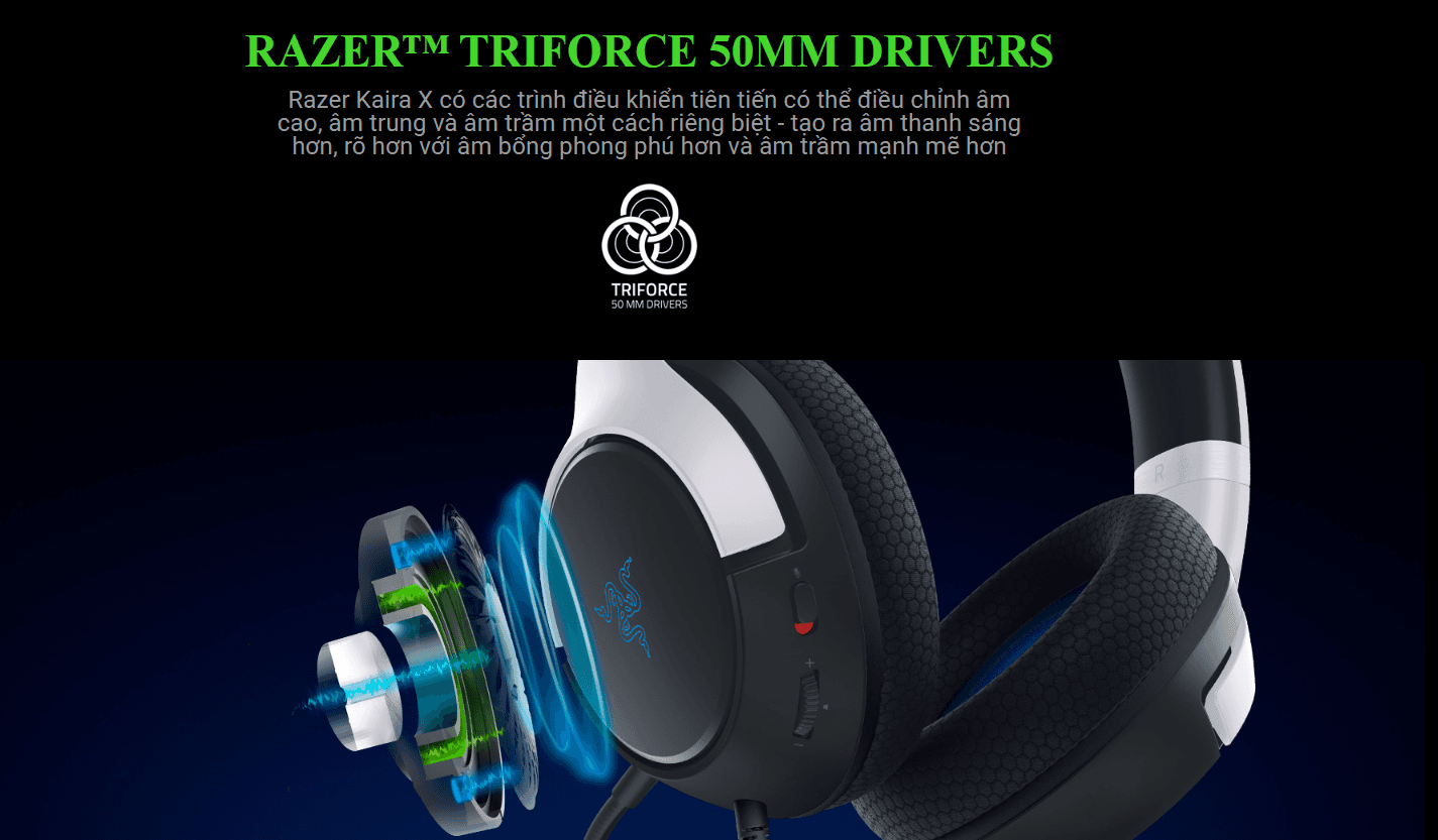 Tai nghe Gaming Razer Kaira X-Licensed PlayStation 5 Wired 3