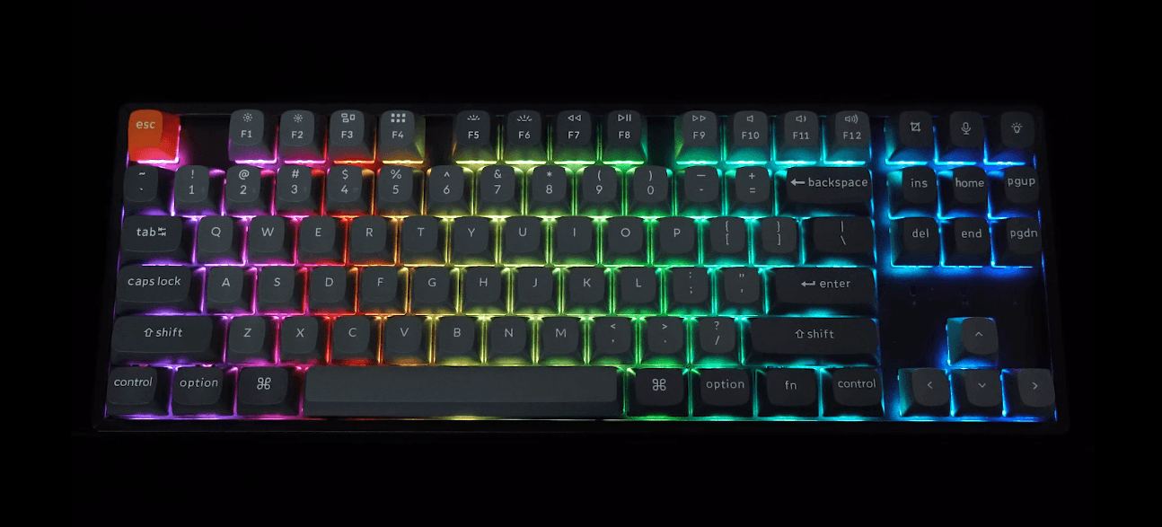 Bàn phím Keychron K8M-B3 K8 Max RGB Backlight Brown Switch - Black 9