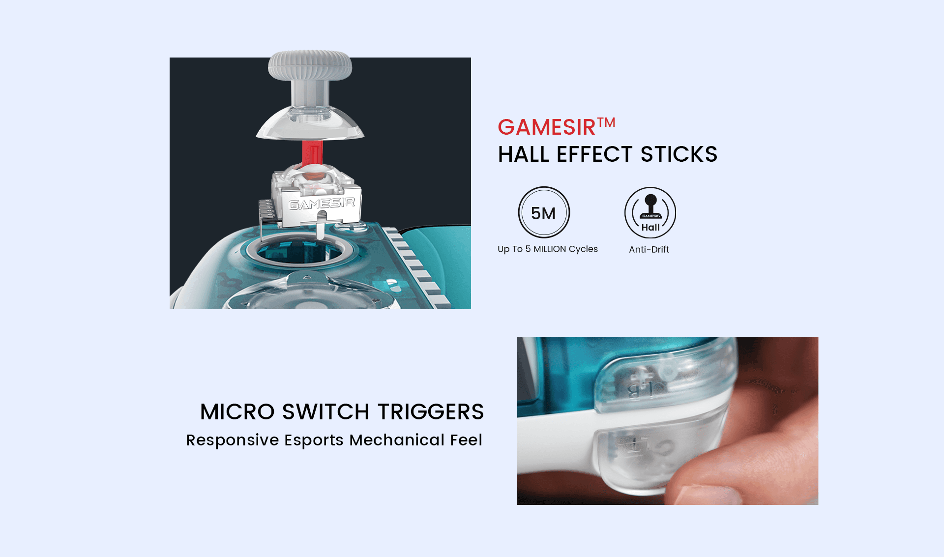 Tay Cầm Chơi Game Không Dây GameSir X3 Pro Type C 4