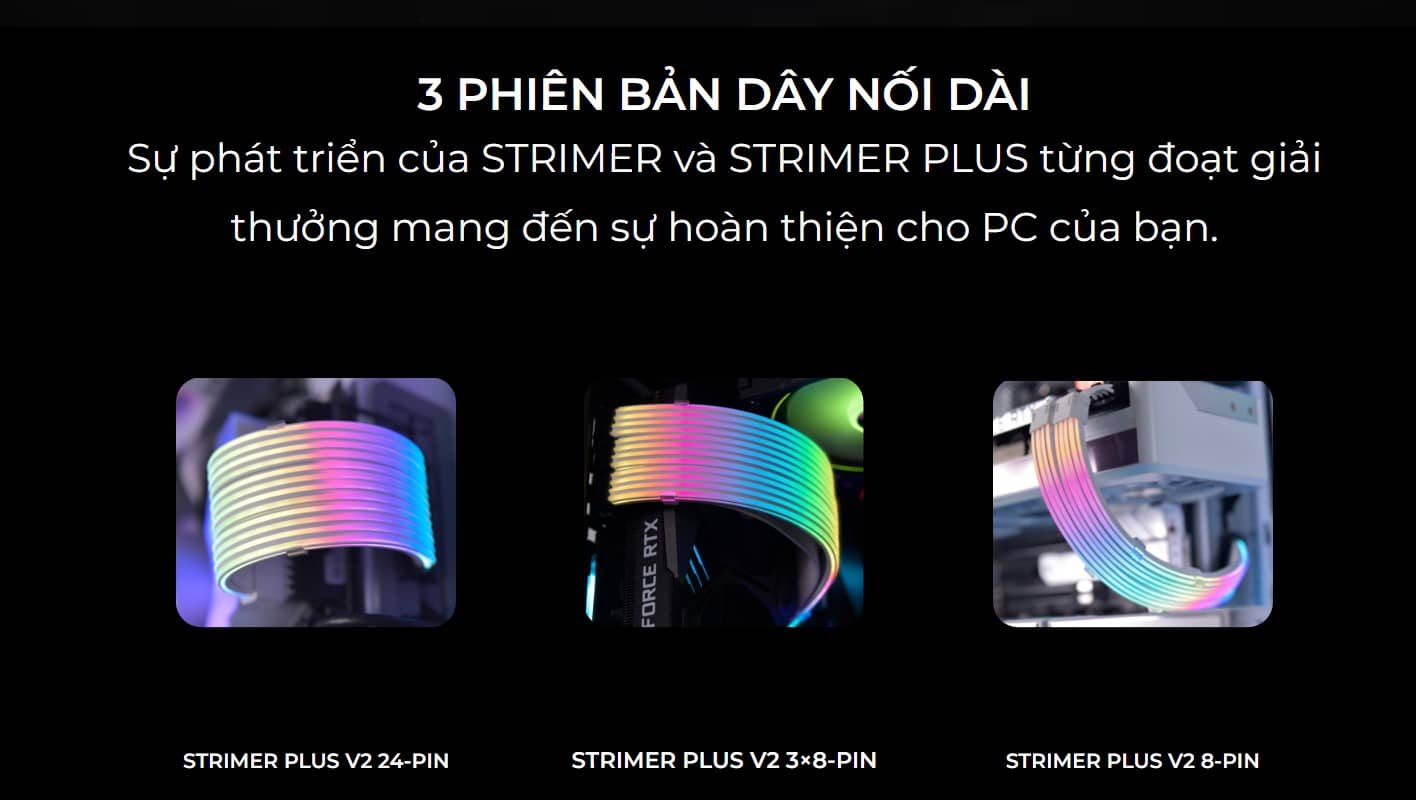 Dây nguồn nối dài Lian Li Strimer Plus 24 Pin ARGB (V2)