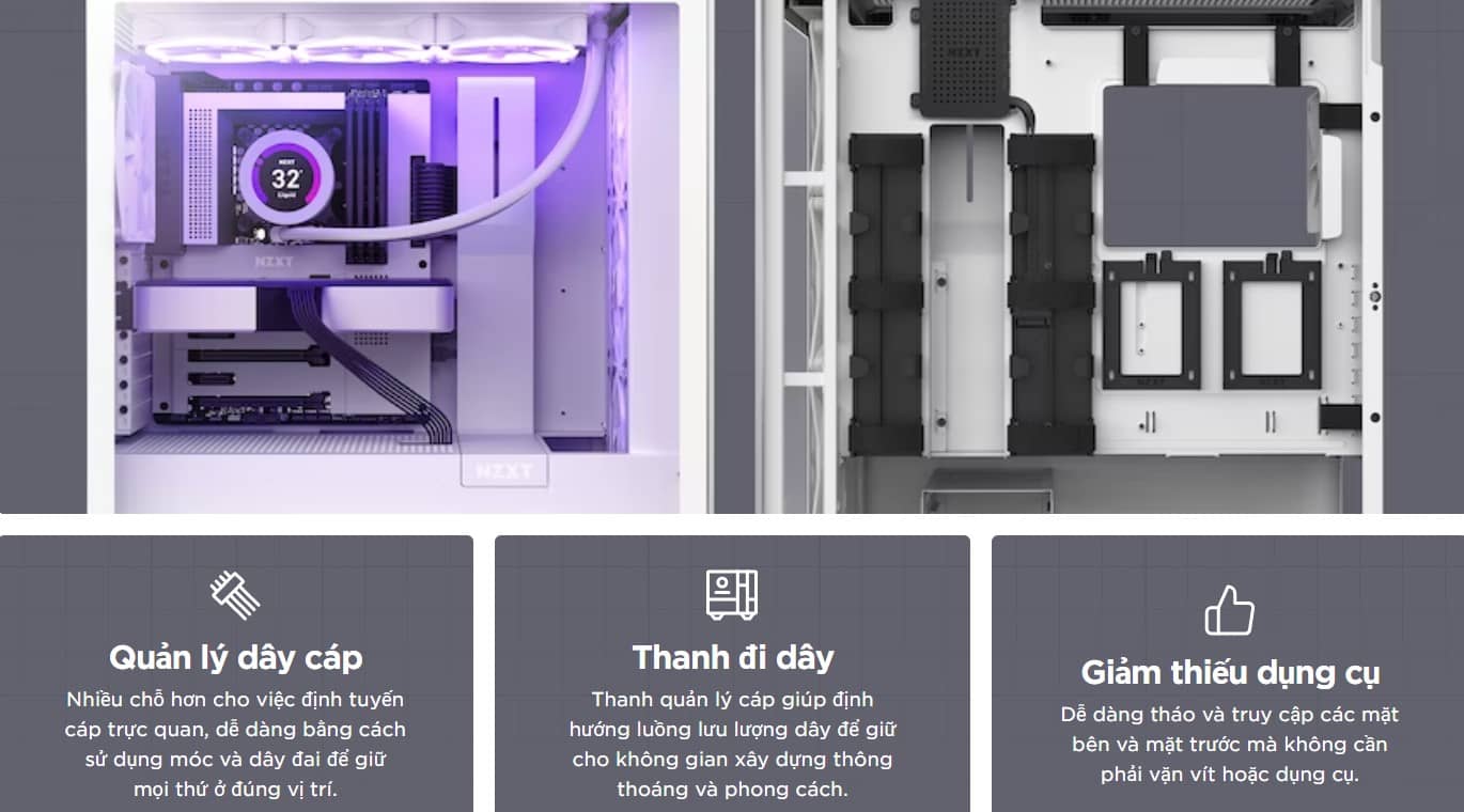 Vỏ máy tính NZXT H7 Base Black (Mid Tower/Màu Đen)