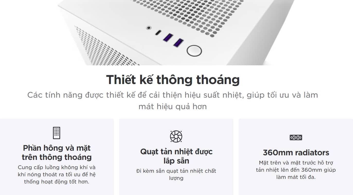 Vỏ máy tính NZXT H7 Base Black (Mid Tower/Màu Đen)