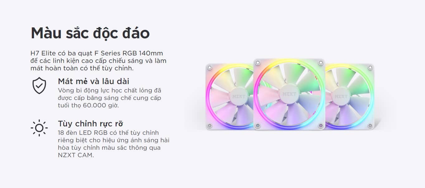 Vỏ máy tính NZXT H7 Base Black (Mid Tower/Màu Đen)