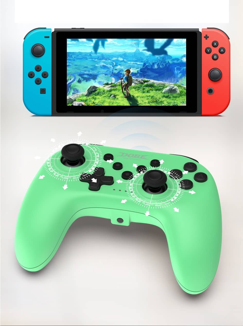 Tay cầm chơi game không dây DOBE TNS-0117 cho Nintendo - Switch / PC , Màu Đen 5