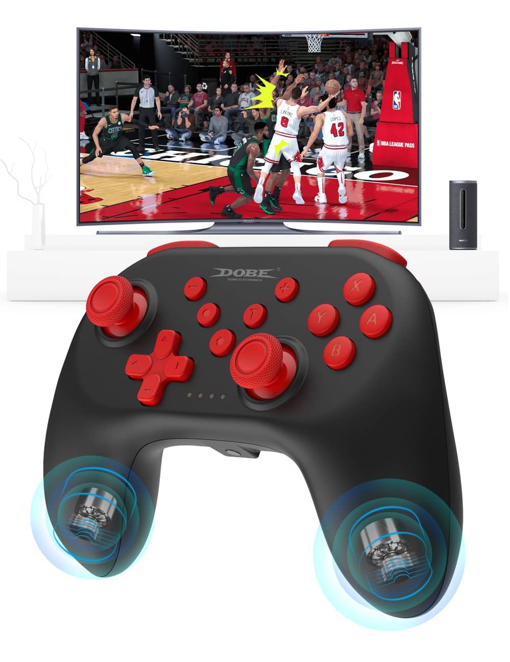 Tay cầm chơi game không dây DOBE TNS-0117 cho Nintendo - Switch / PC , Màu Đen 2