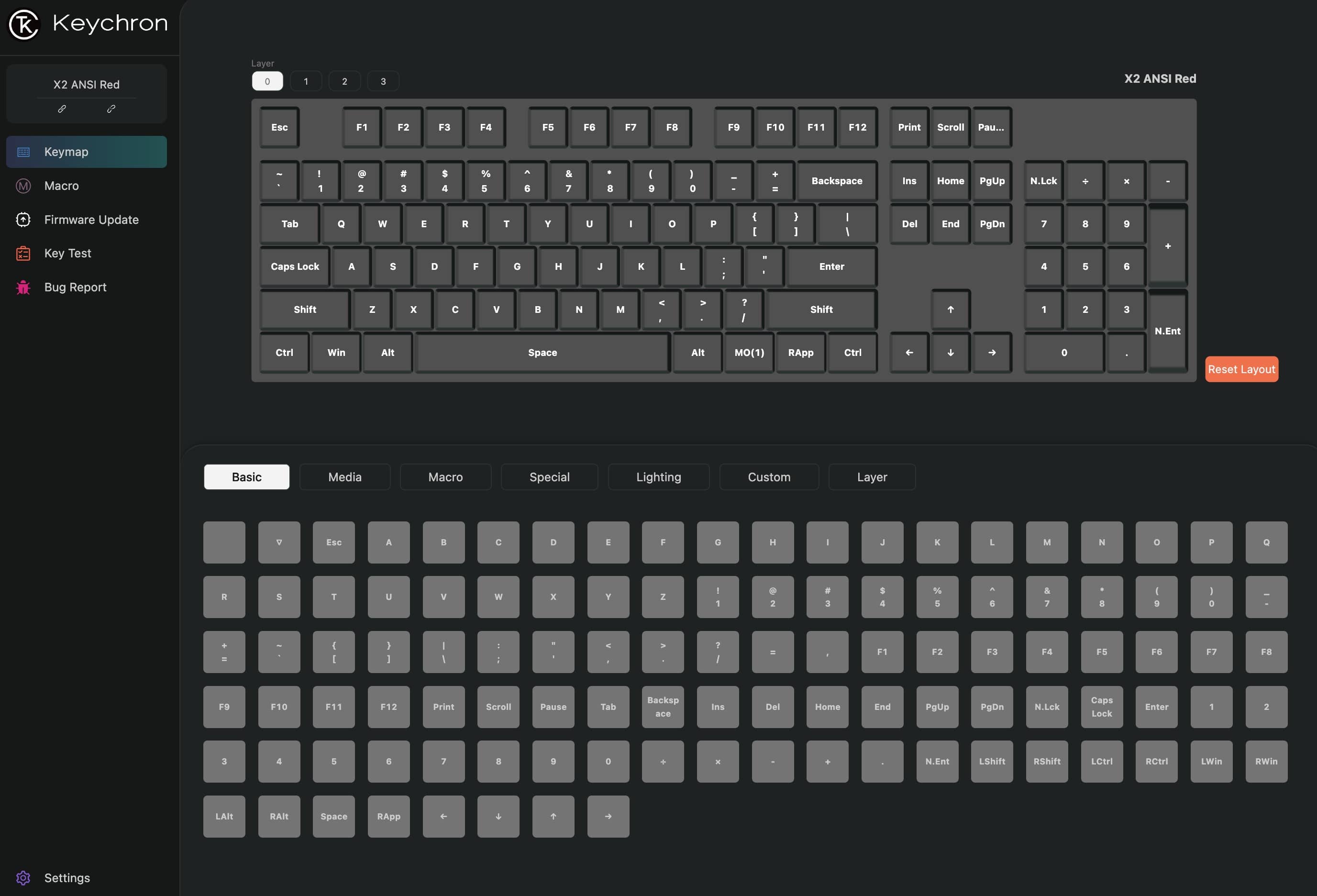 Bàn phím Keychron X2-A3 X2 Red Backlight Brown Switch 4