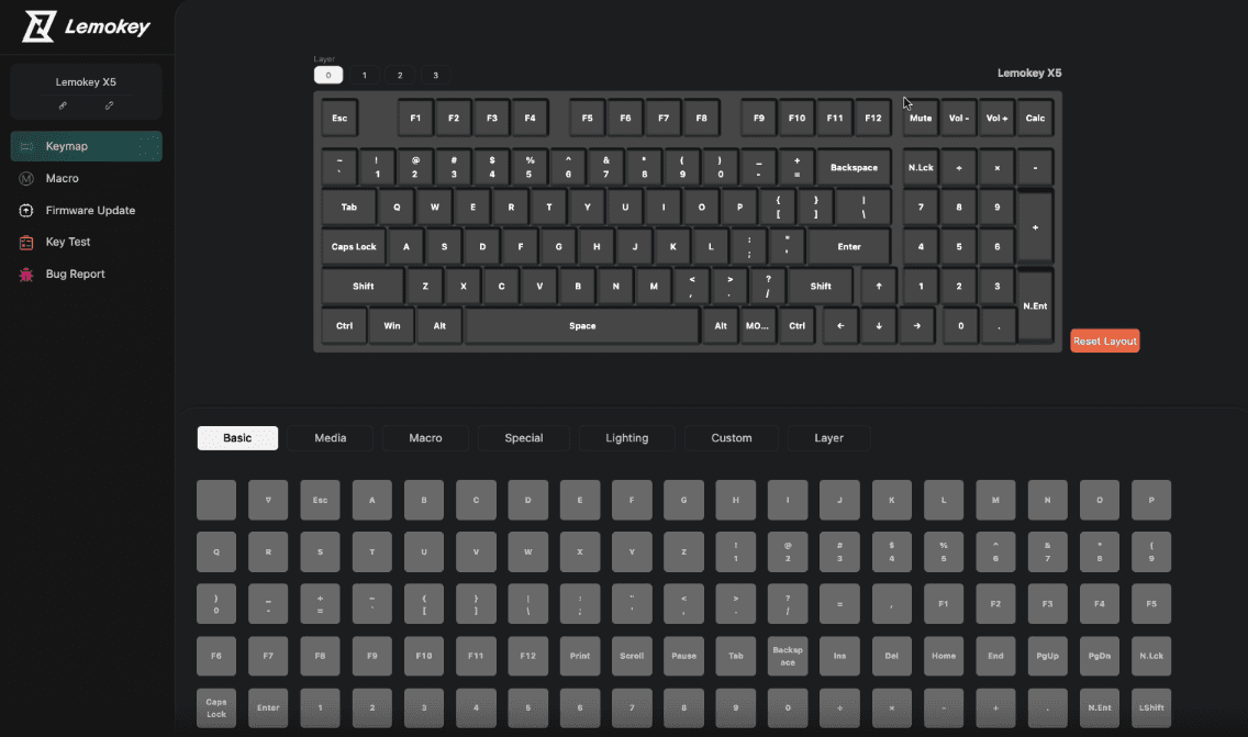 Bàn phím Keychron X5-A1 X5 Red Backlight Red Switch 4